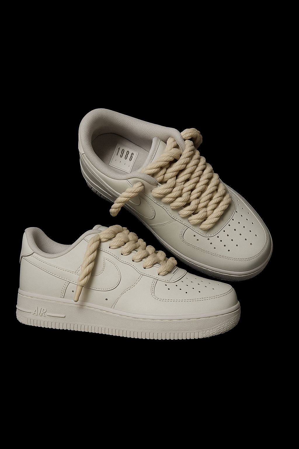 Air Force 1 Custom sneakers en beige
