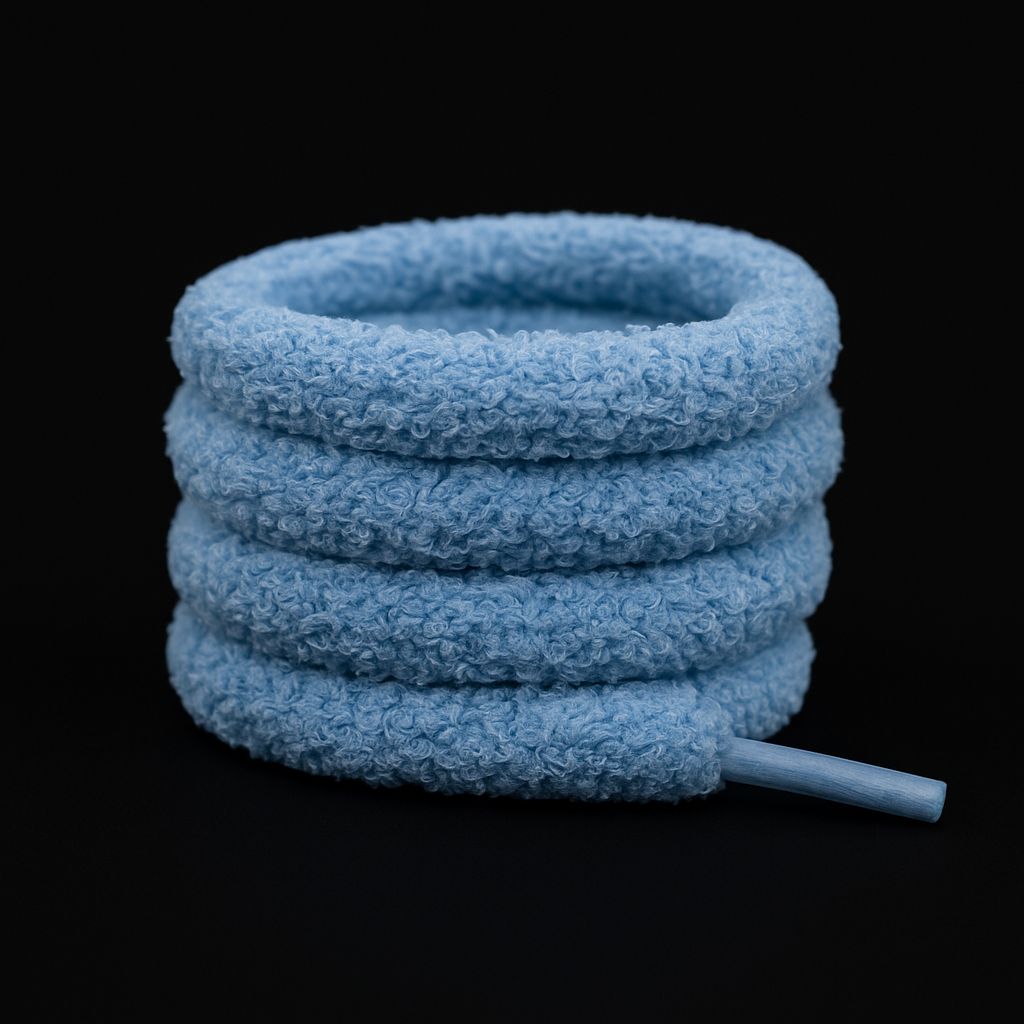 Lacet fluffy bleu