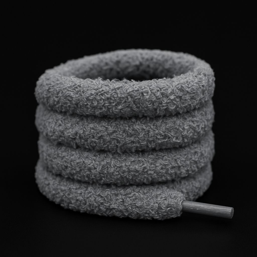 Lacet fluffy gris