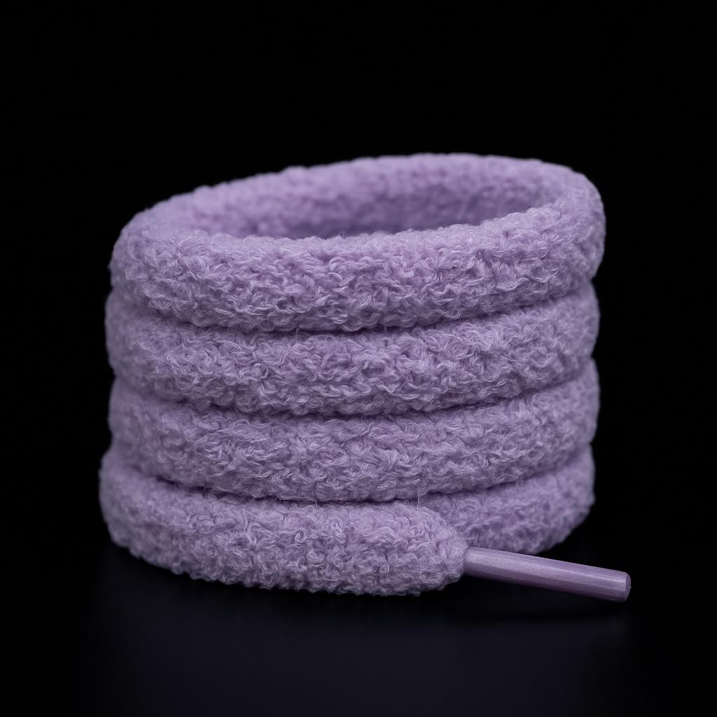Lacet fluffy mauve
