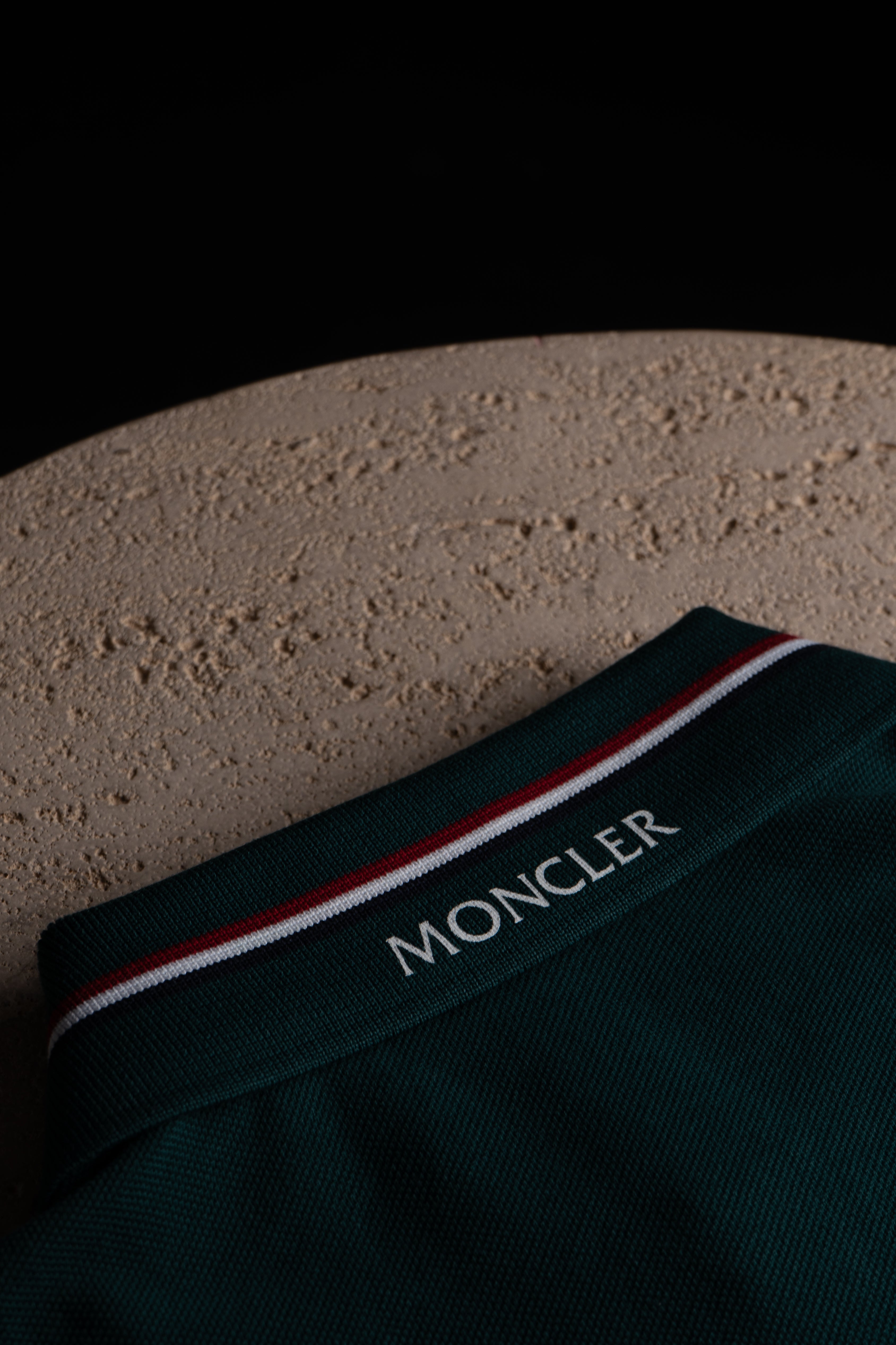 Col du Polo Moncler Vert foncé