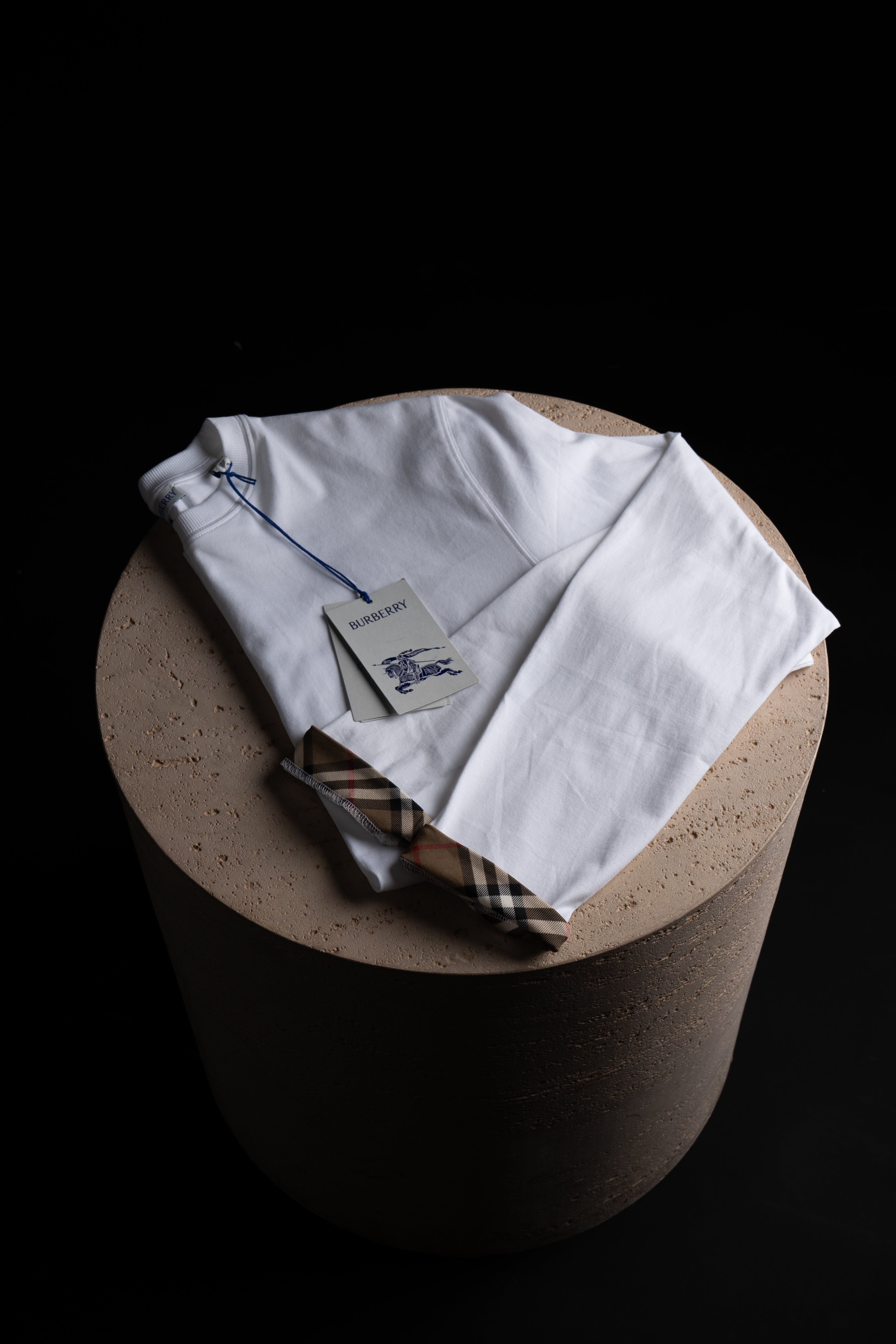 Long Sleeve Burberry Blanc
