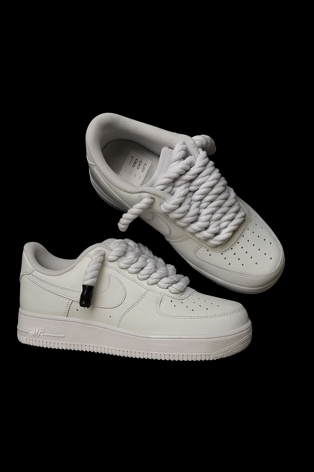 Custom Air Force 1 sneakers en blanc