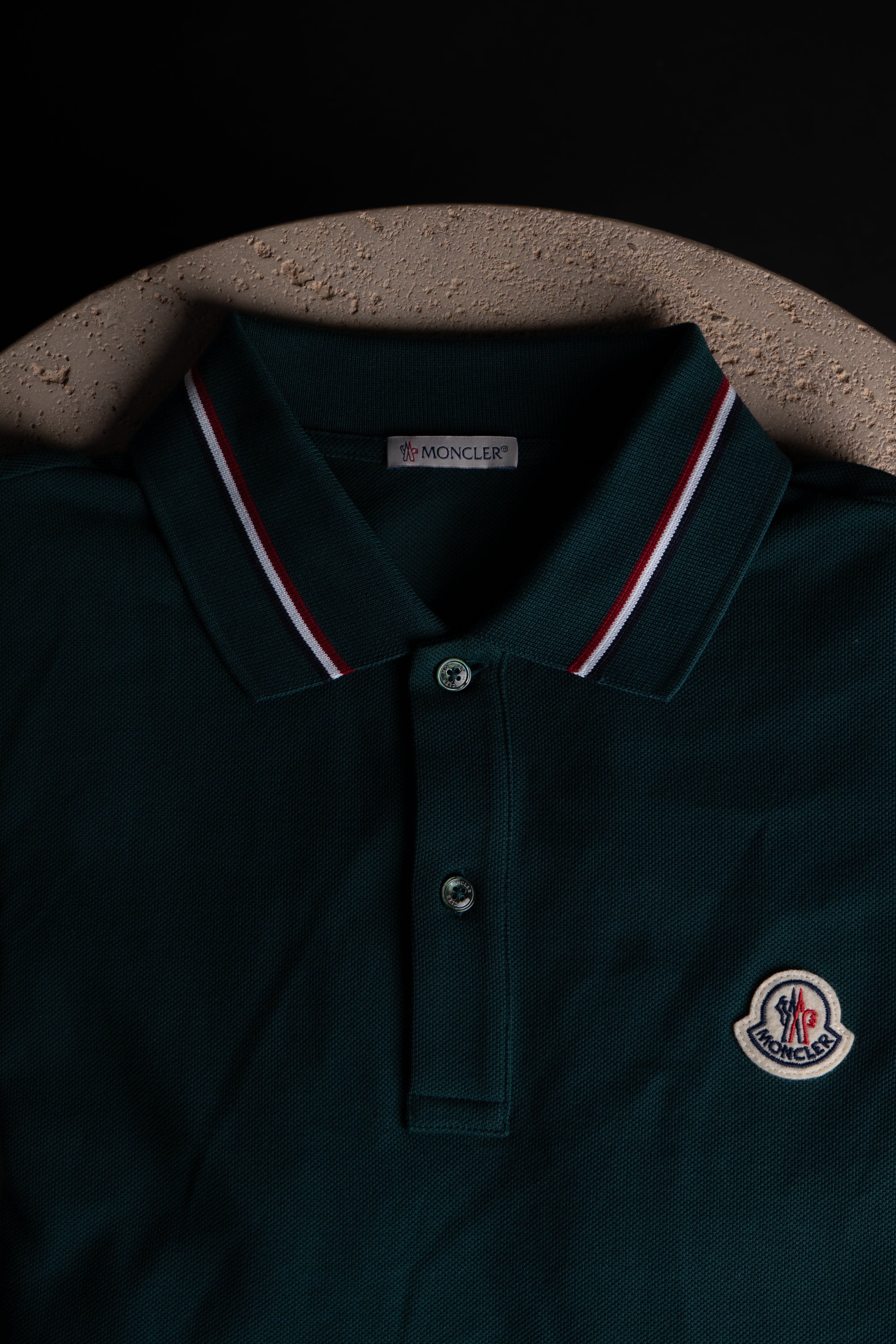 Col du Polo Moncler Vert foncé