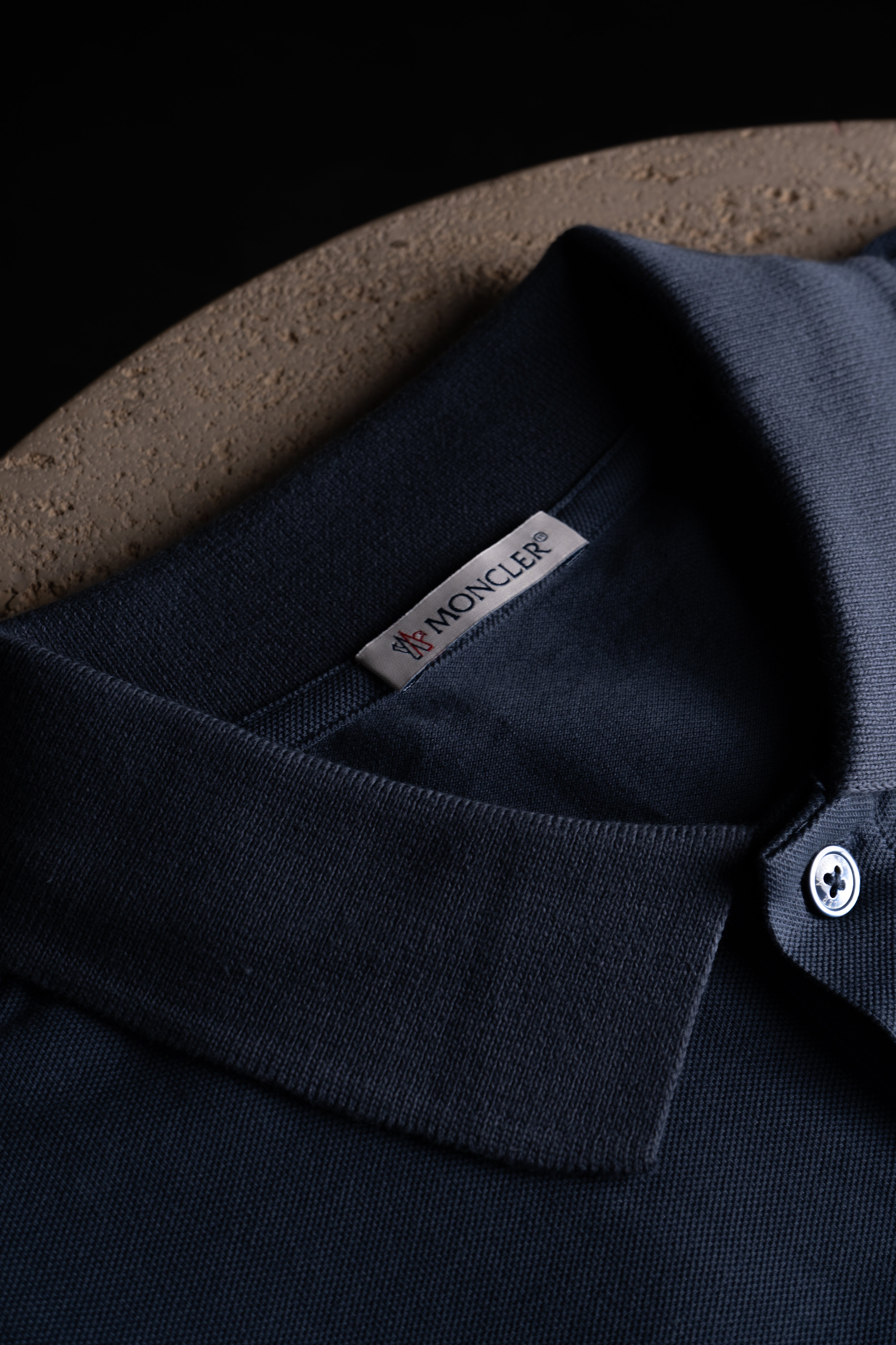 Col du Polo Moncler Bleu Marine