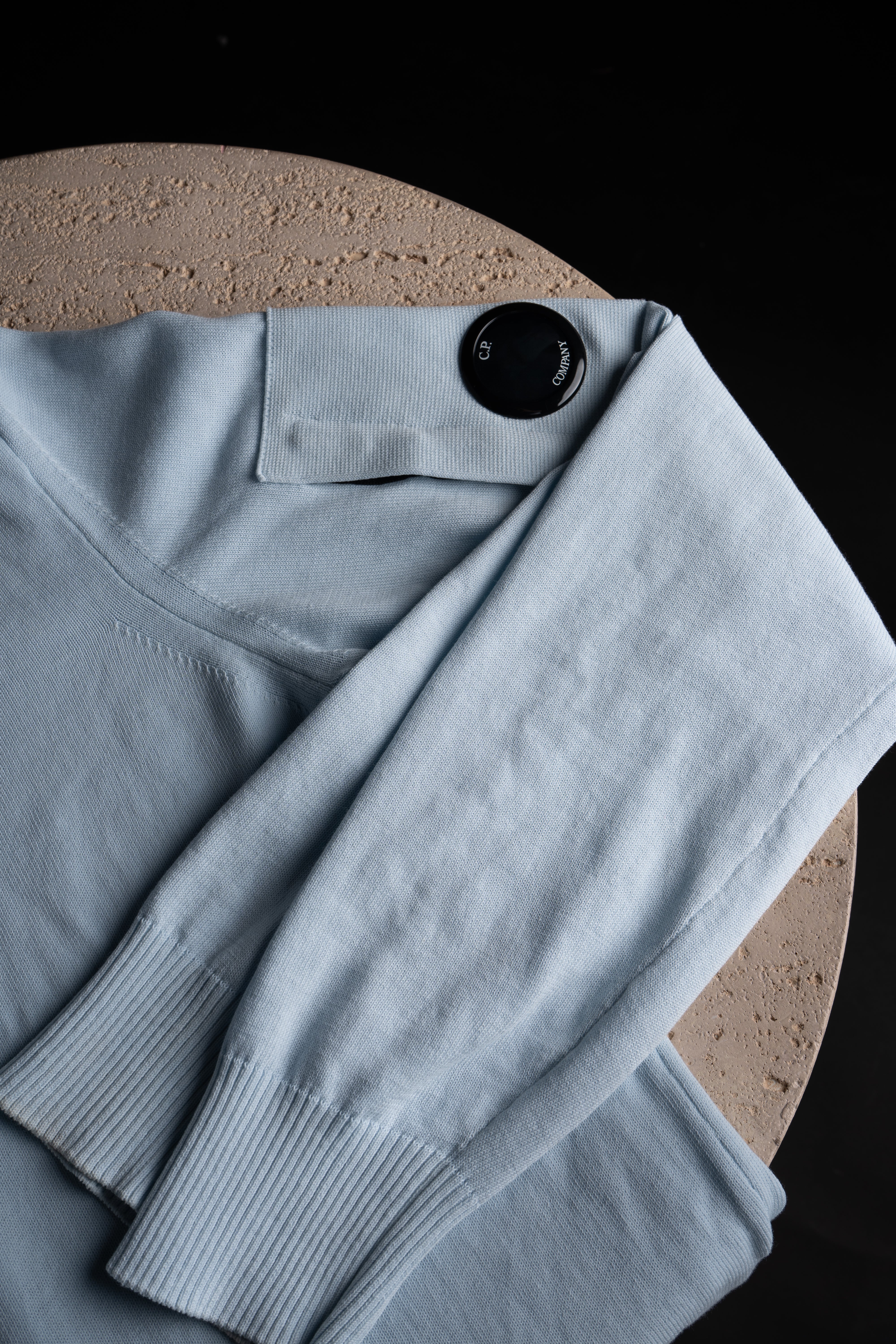 Sweat en maille CP Company Bleu clair