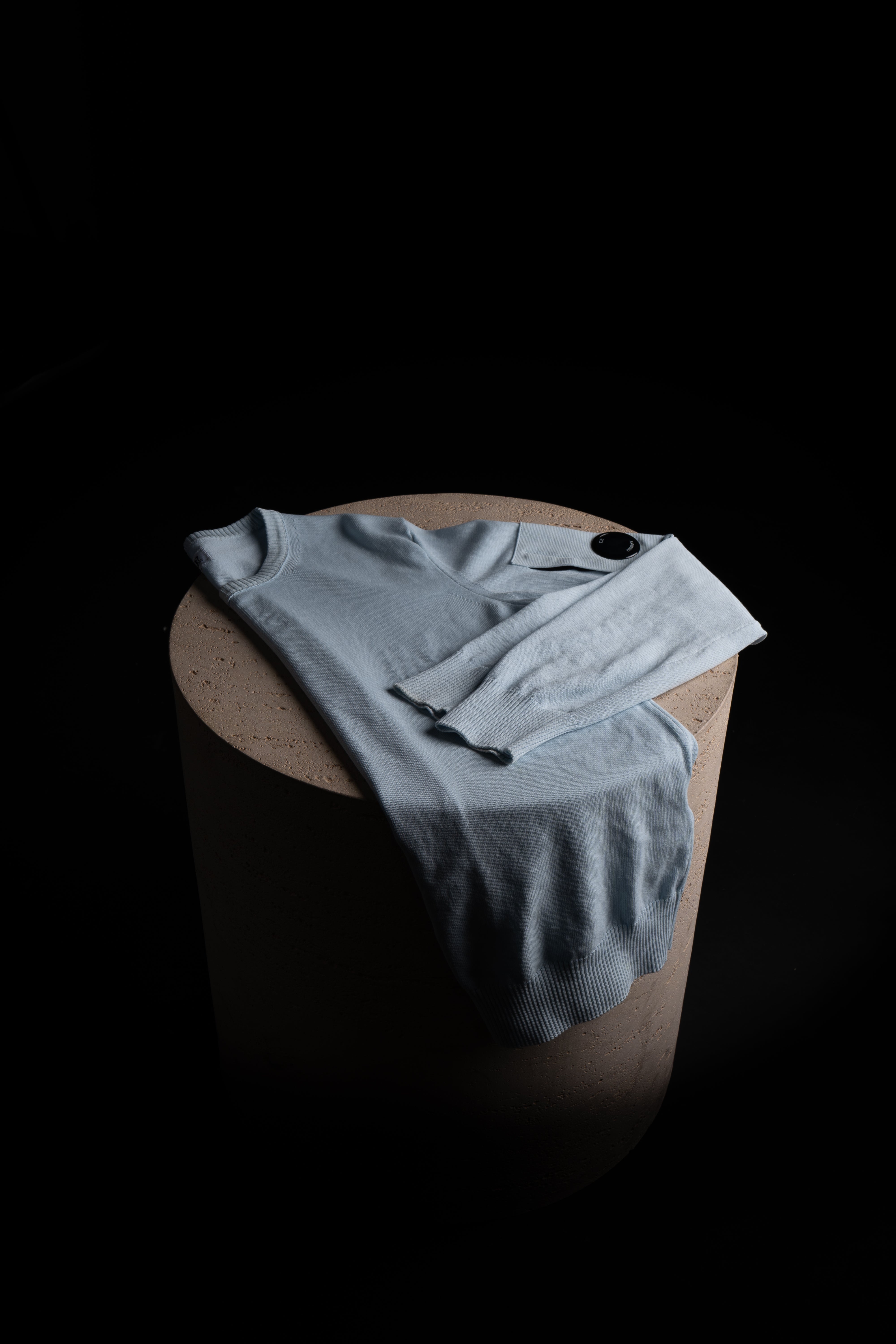 Sweat en maille CP Company Bleu clair